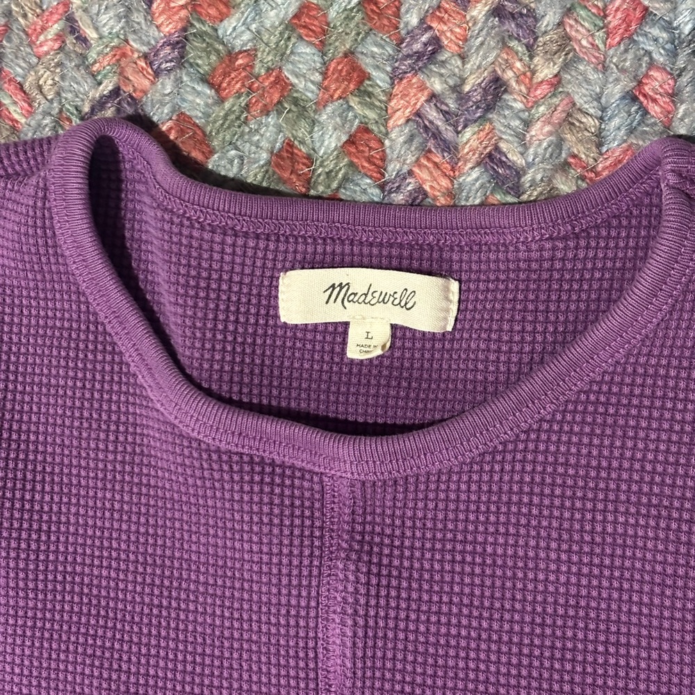 Madewell Purple Waffle Knit Crop